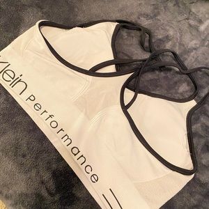 Calvin Klein performance white sports bra